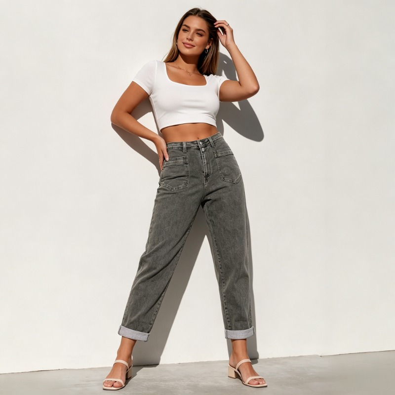 Street Fashion Jeans - Women Plus Size American High Street
