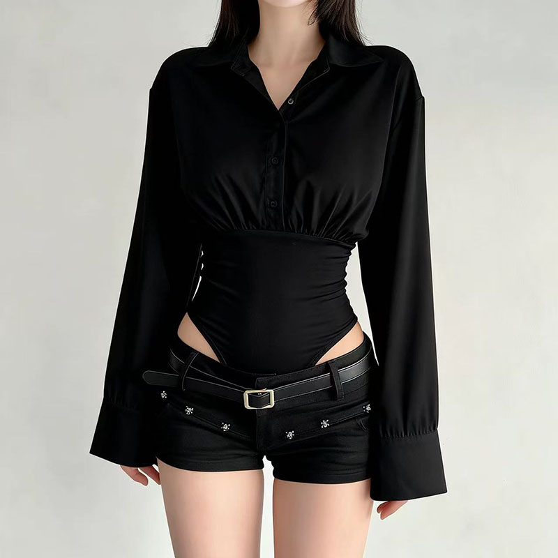 Street Fashion American - Sexy Patchwork Women Bodysuit Y2K American