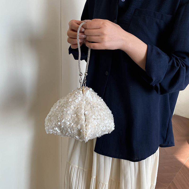 Street Fashion American - American Women's Sequined Evening Handbag Casual