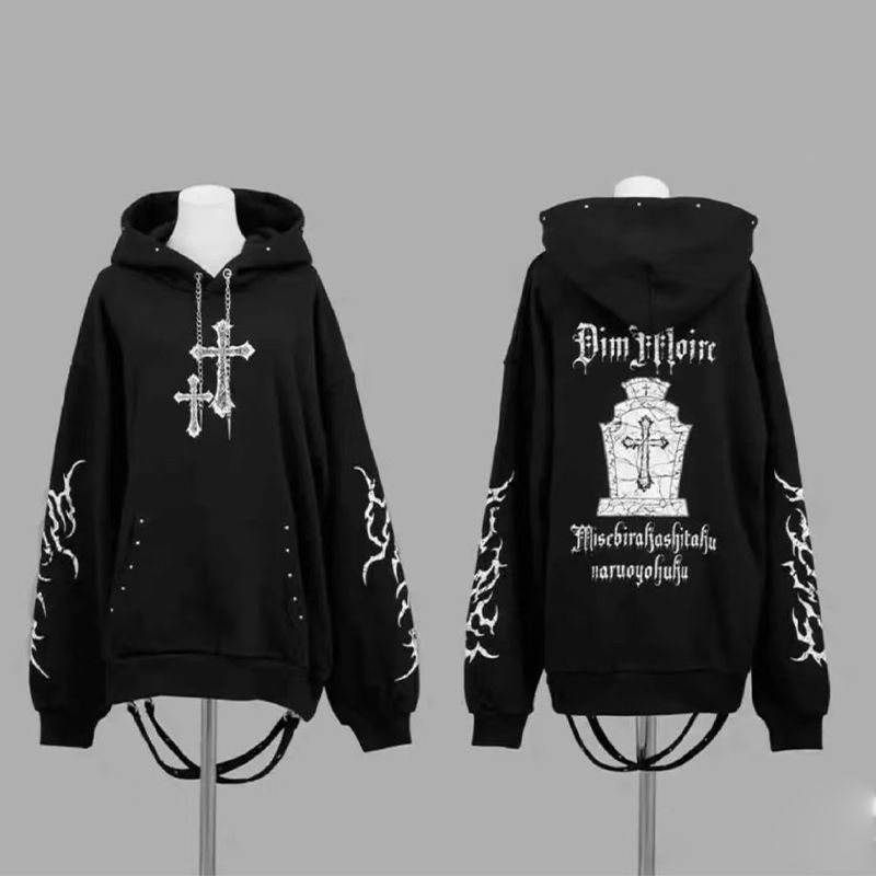 new Subculture Gothic Stylish  - Graphic Hoodie Streetwear 评论和价格
