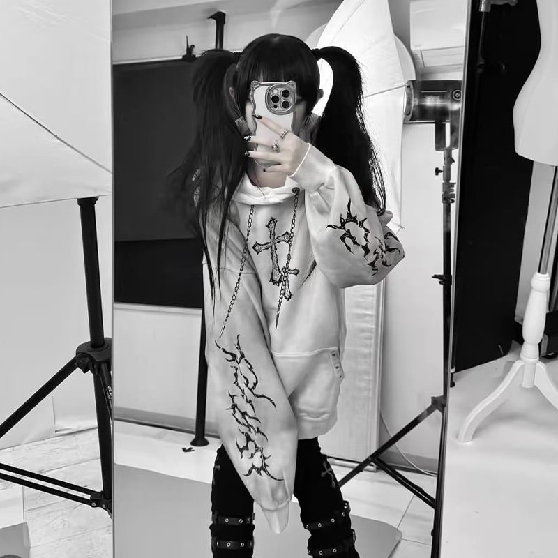 new Subculture Gothic Stylish  - Graphic Hoodie Streetwear 评论和价格