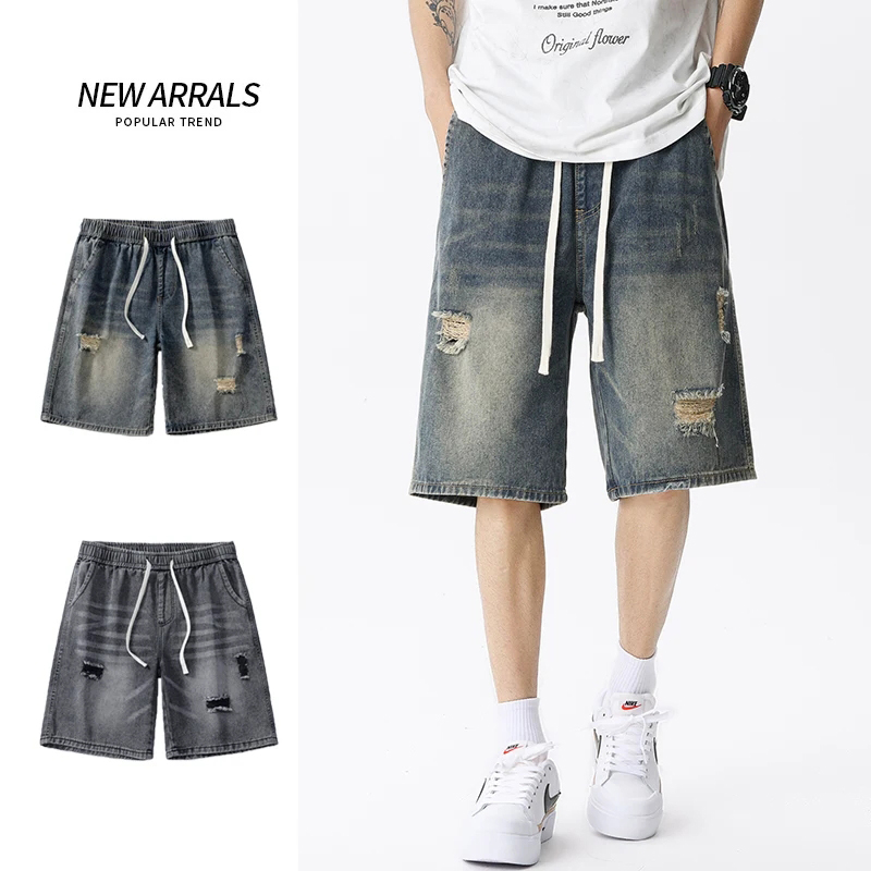 Summer Thin Denim Shorts Men's - Street Fashion Jeans Men 评论和价格