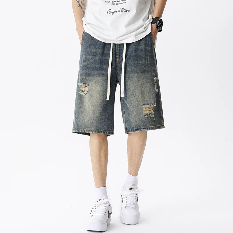 Summer Thin Denim Shorts Men's - Street Fashion Jeans Men 评论和价格