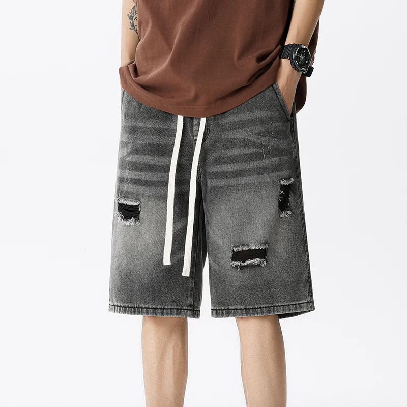 Summer Thin Denim Shorts Men's - Street Fashion Jeans Men 评论和价格