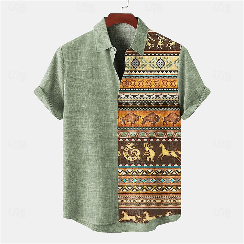 Linen Men's Shirt Short Sleeve - Parade Fashion Street 评论和价格