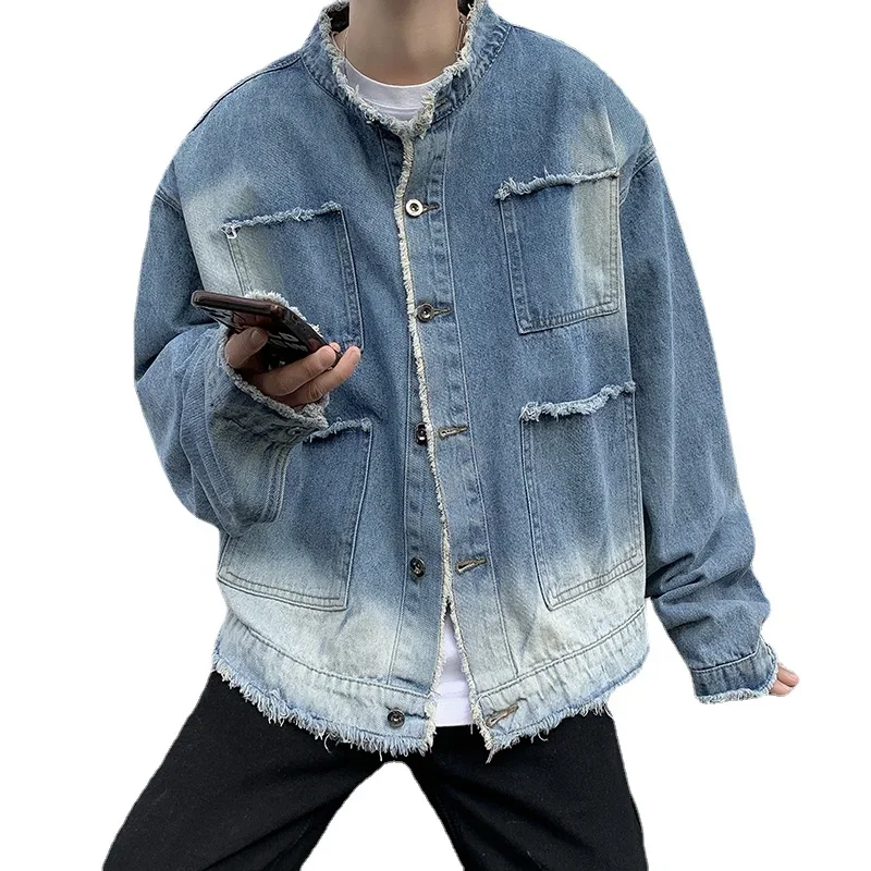 American Retro Hip Pop Raw Edg - Street Fashion Jeans Men 评论和价格