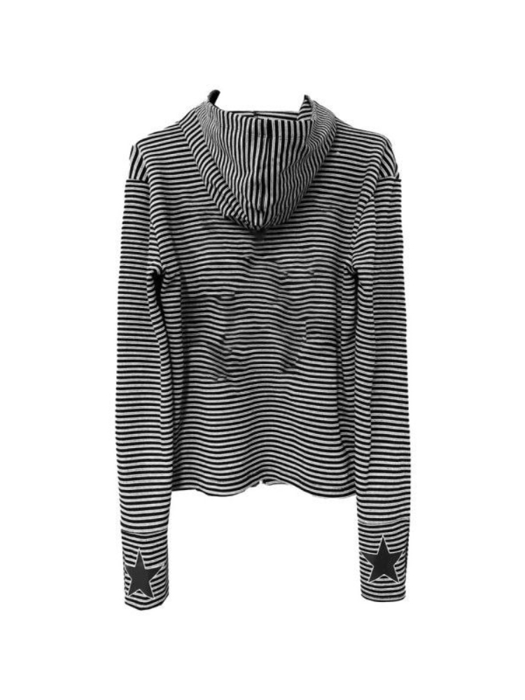 Men Women Gothic Style Striped - Graphic Hoodie Streetwear 评论和价格