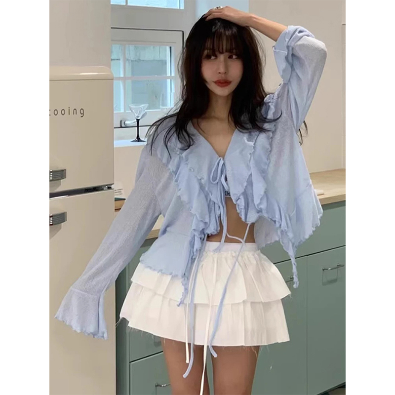 MEXZT Cropped White Shirts Wom - Street Fashion In Korea 评论和价格