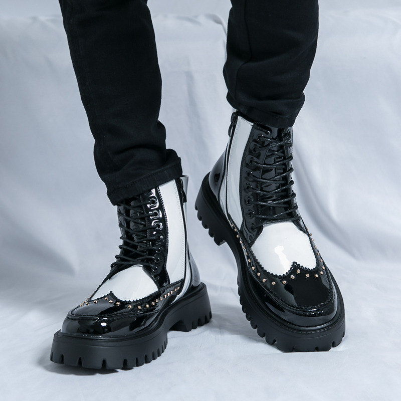Fashion Rivet Men Ankle Boots  - Parade Fashion Street 评论和价格
