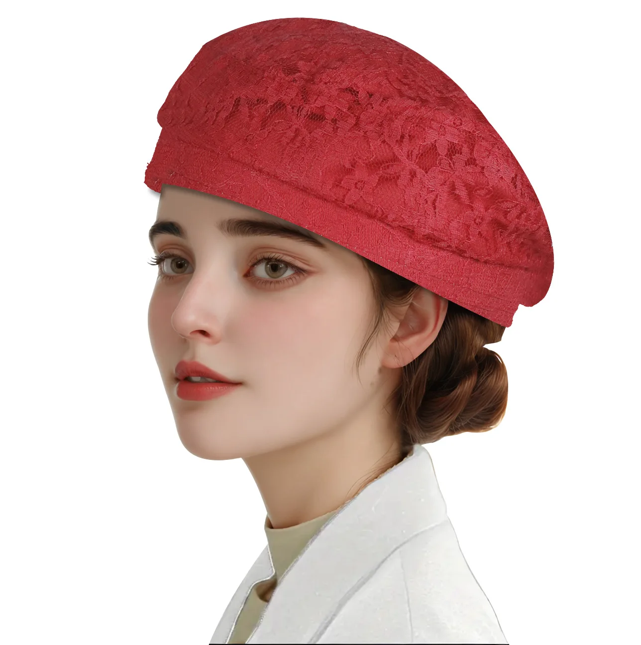 Lace Beret Ladies Summer Stree - Street Fashion Shoot 评论和价格