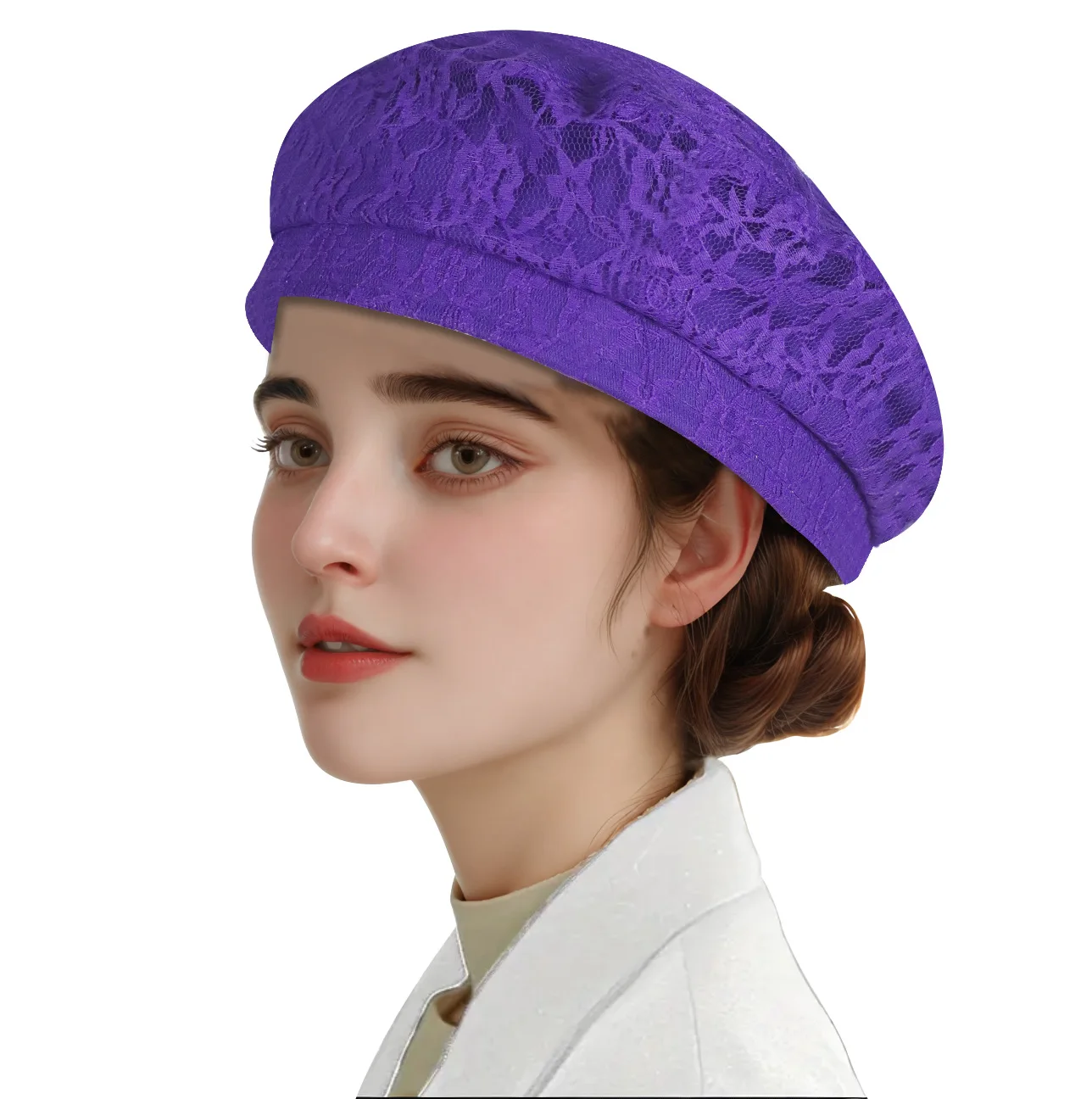 Lace Beret Ladies Summer Stree - Street Fashion Shoot 评论和价格