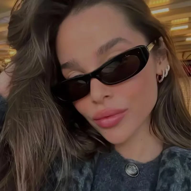 New Retro Oval Frame Sunglasse - Street Fashion Shoot 评论和价格