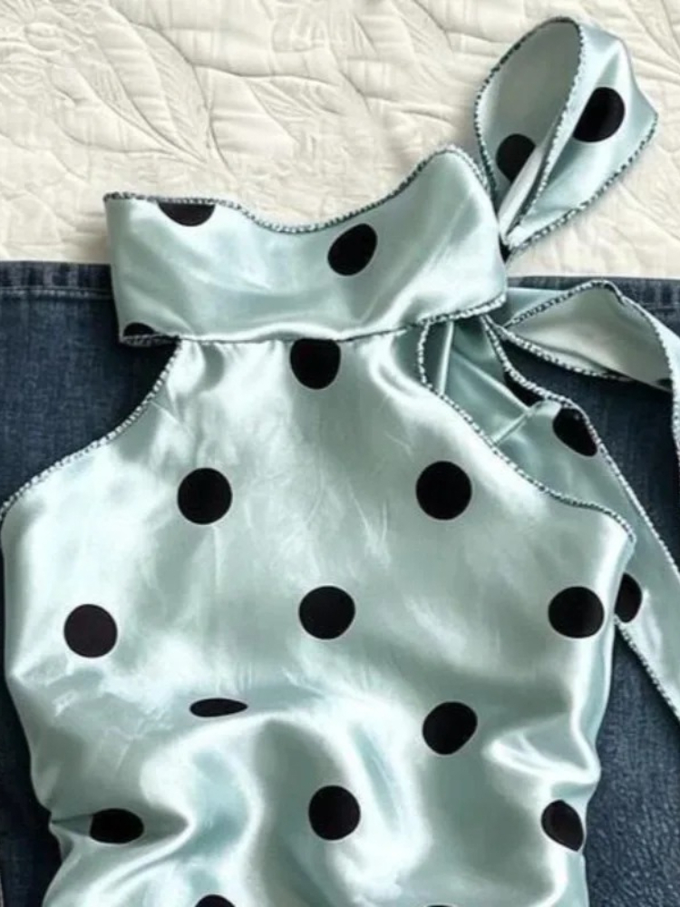 Y2k Vintage Fashion Polka Dot  - Street Fashion In Japanese 评论和价格
