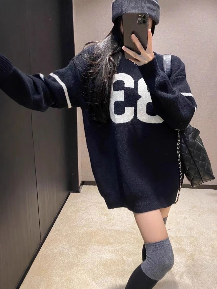 Y2K Vintage Knitted Sweater Wo - Fashion Streetwear 评论和价格