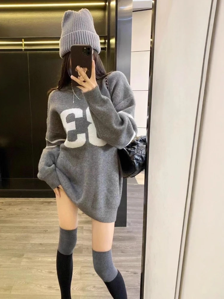 Y2K Vintage Knitted Sweater Wo - Fashion Streetwear 评论和价格