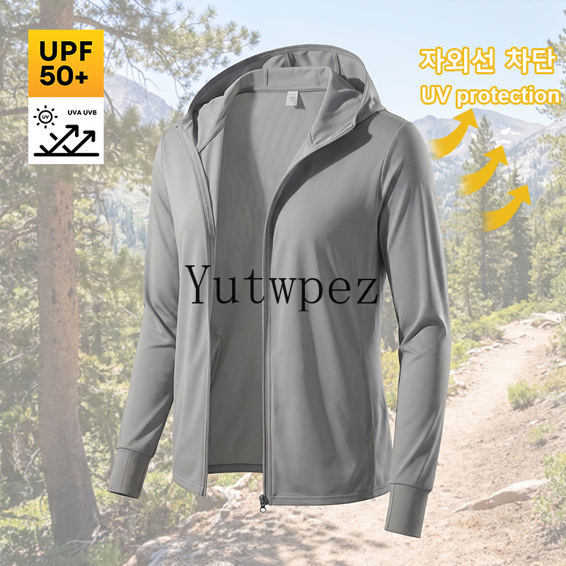 UPF 50+ Men Sun Protection Jac - Reflective Jacket Running 评论和价格