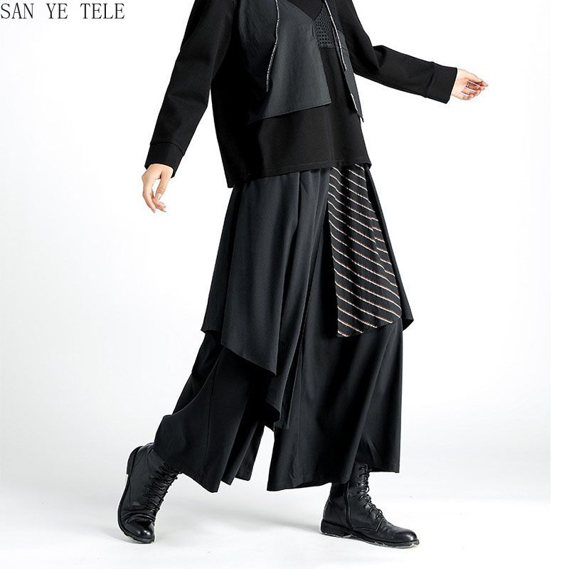Men Black Irregular Pants Japa - Street Fashion In Japanese 评论和价格