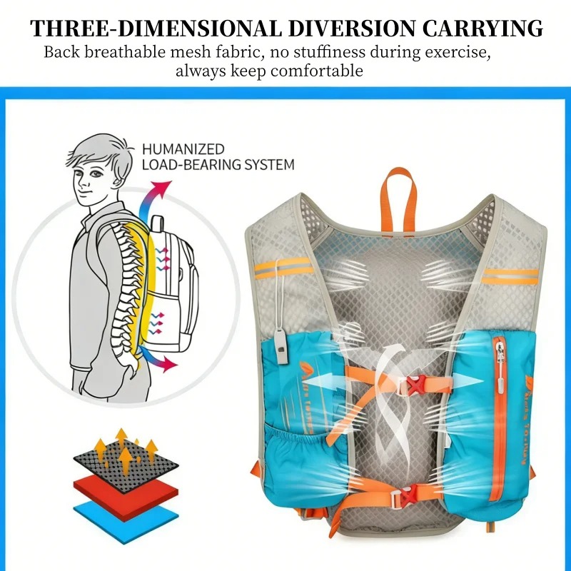 Running Vest Backpack Marathon - Reflective Jacket Running 评论和价格