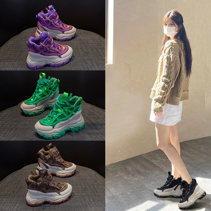 2025 Women's Hidden Wedge Snea - Chunky Sneaker Platform 评论和价格