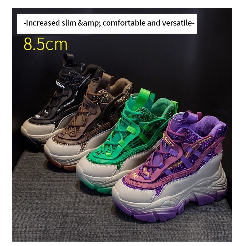 2025 Women's Hidden Wedge Snea - Chunky Sneaker Platform 评论和价格