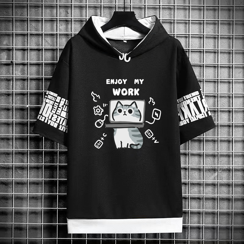 Harajuku Men's T-Shirt Hoodie  - Graphic Hoodie Streetwear 评论和价格