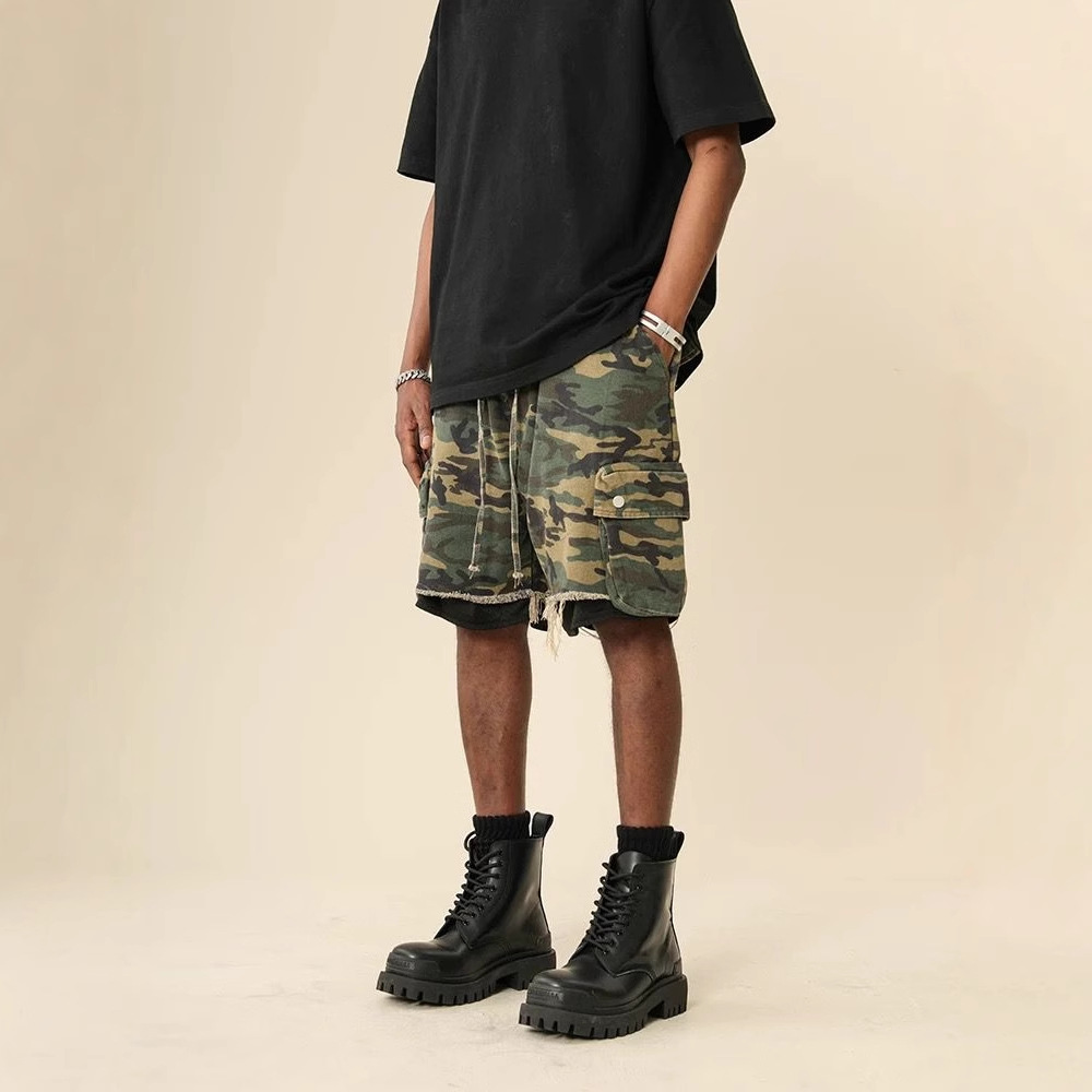 American Streetwear Raw-edge W - Street Fashion Jeans Men 评论和价格