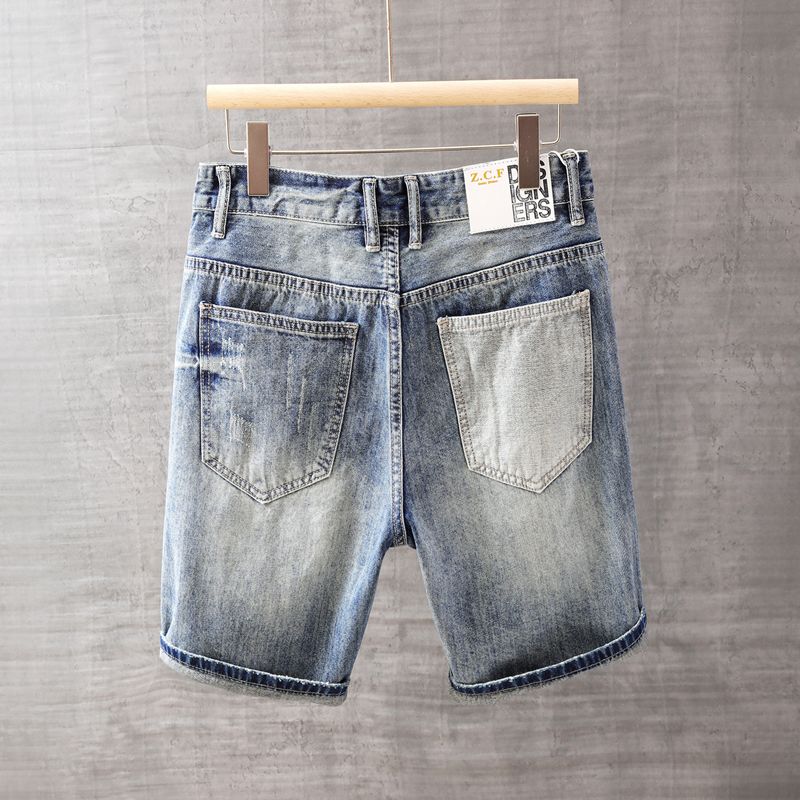 Men's Short Jeans Pants with P - Street Fashion In Korea 评论和价格
