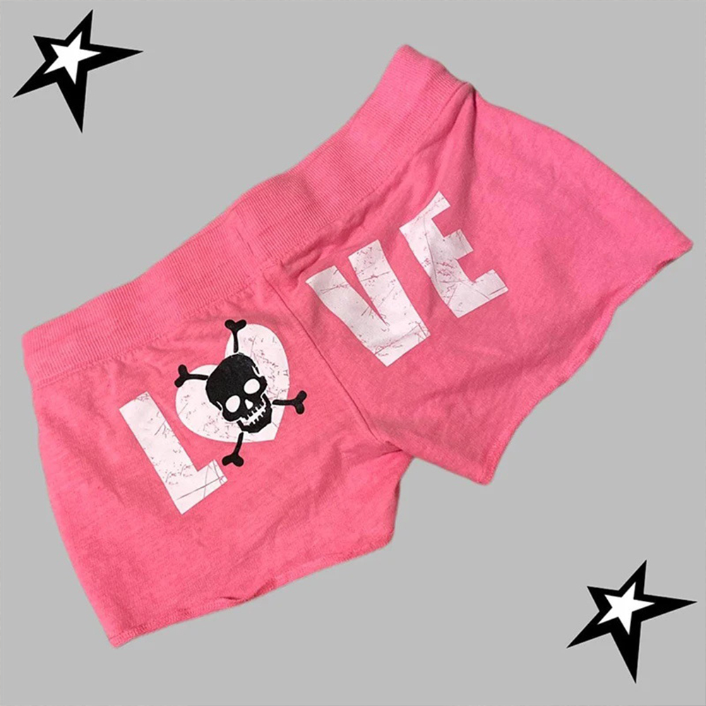 Summer Retro Punk Shorts Casua - Street Fashion American 评论和价格