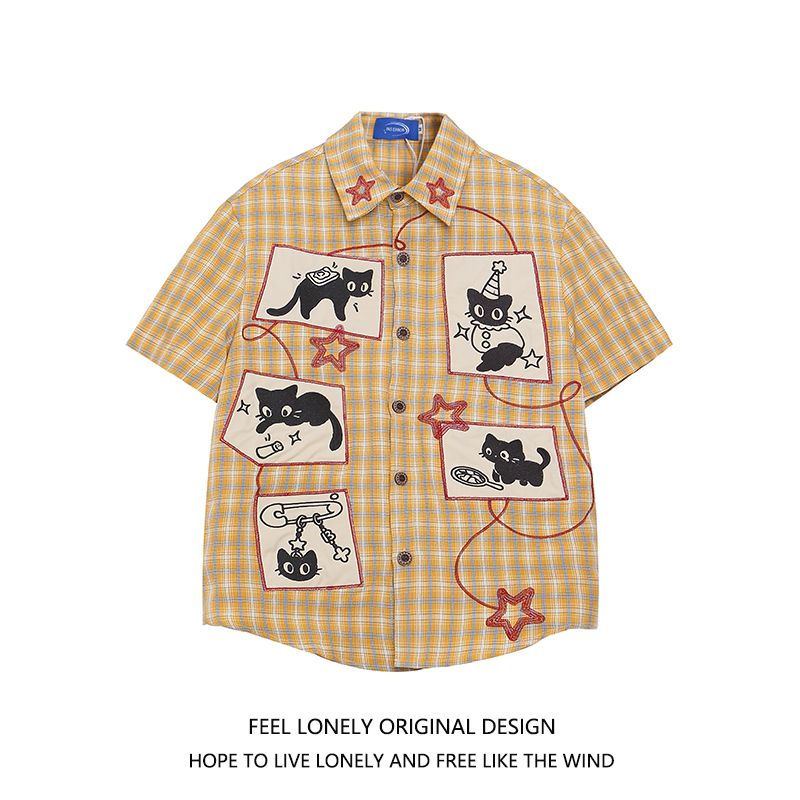 Cute Summer Men Unisex Y2k Pla - Street Fashion American 评论和价格