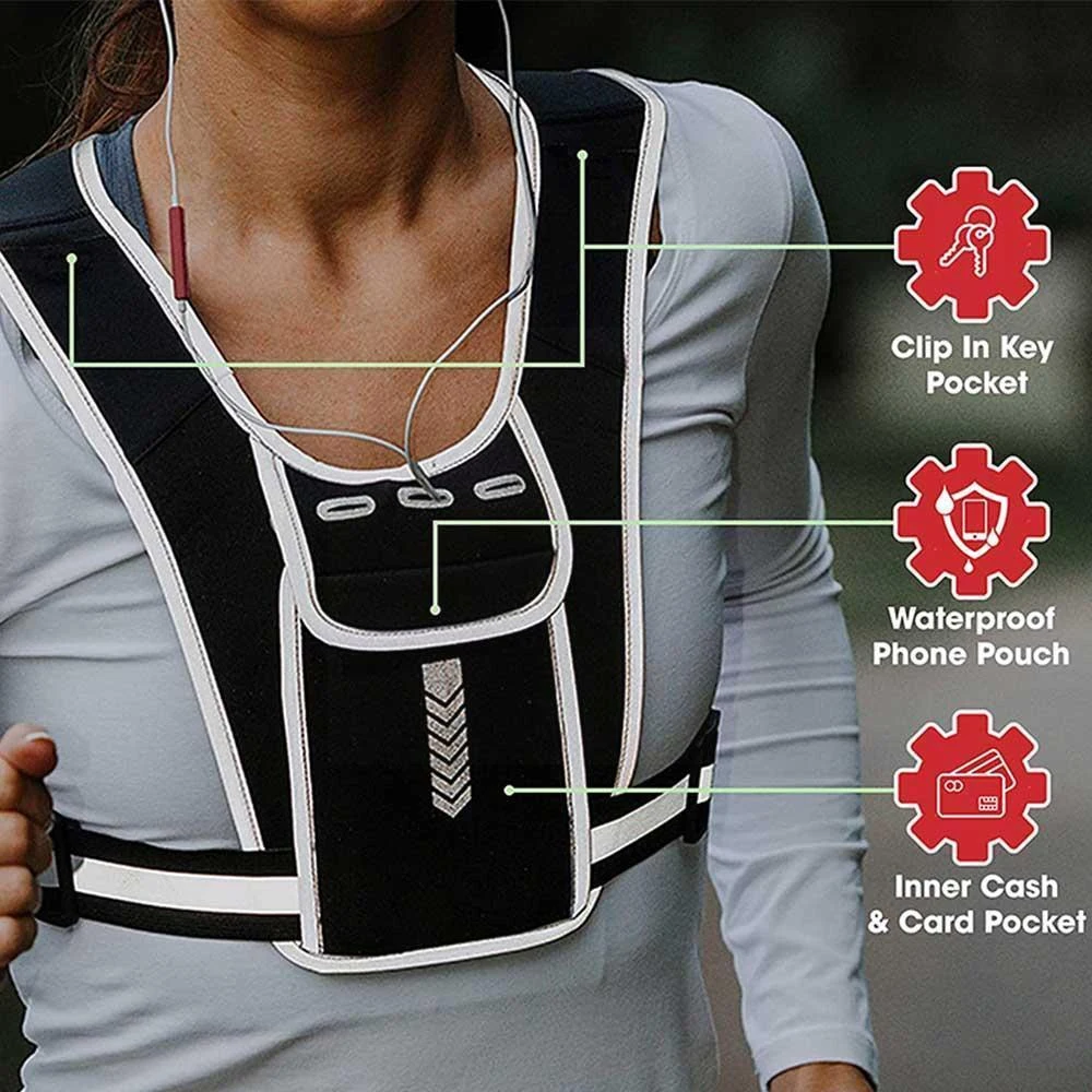 Running Vest Phone Holder for  - Reflective Jacket Running 评论和价格