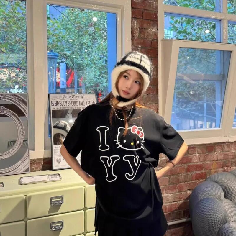 Short-Sleeved Sanrio Summer Pu - Street Fashion Casual 评论和价格