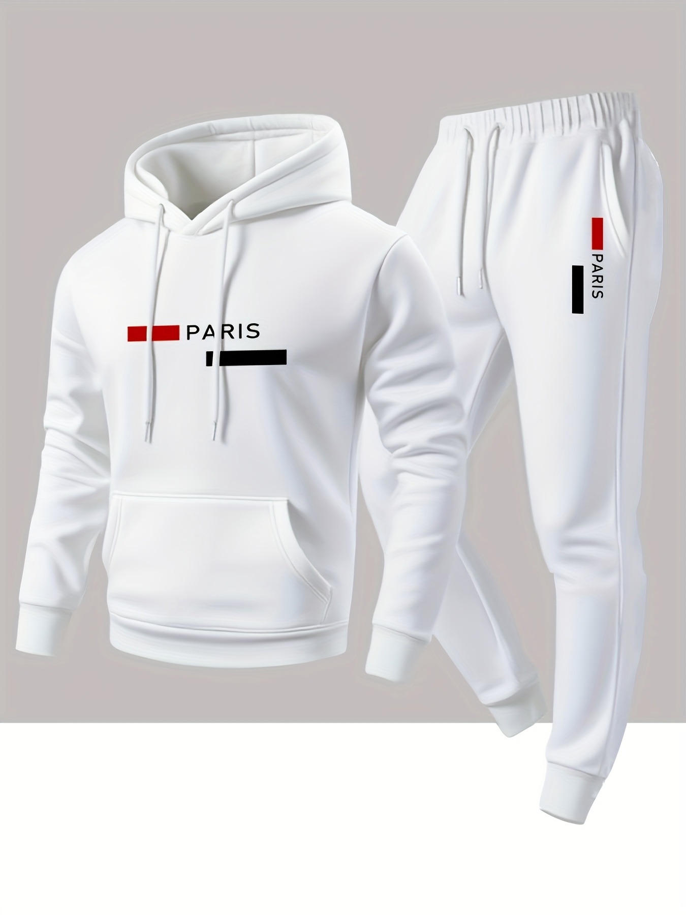 men tracksuit,2‑piece set,urba - Graphic Hoodie Streetwear 评论和价格