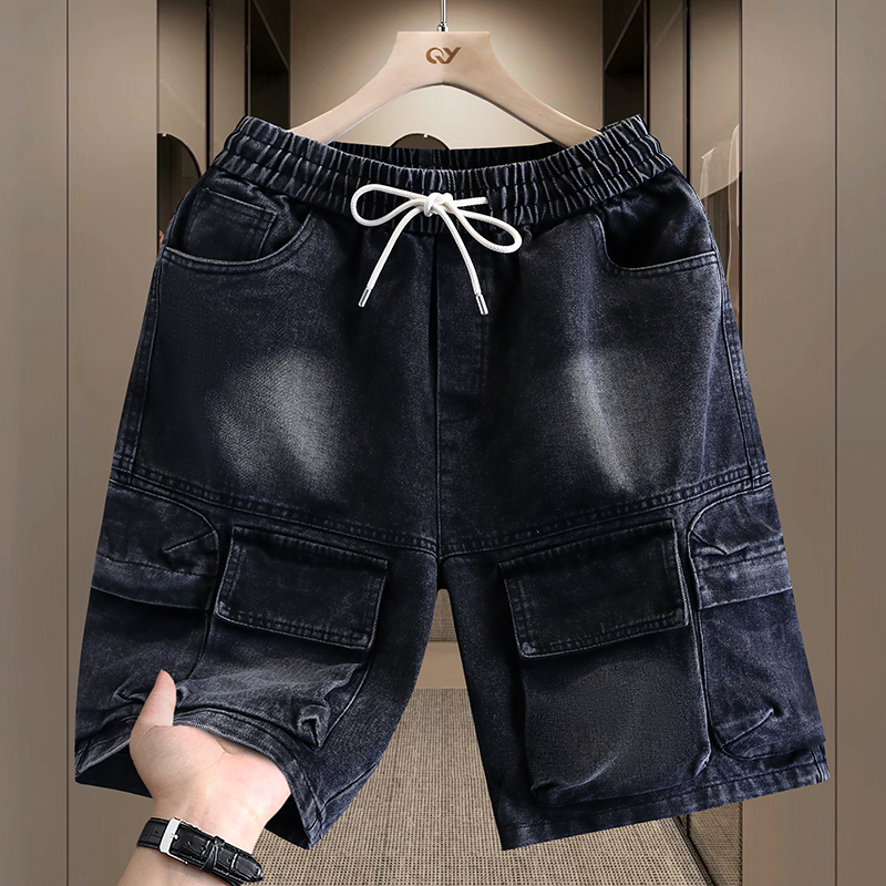 Men's Cargo Shorts New Summer  - Street Fashion Jeans Men 评论和价格
