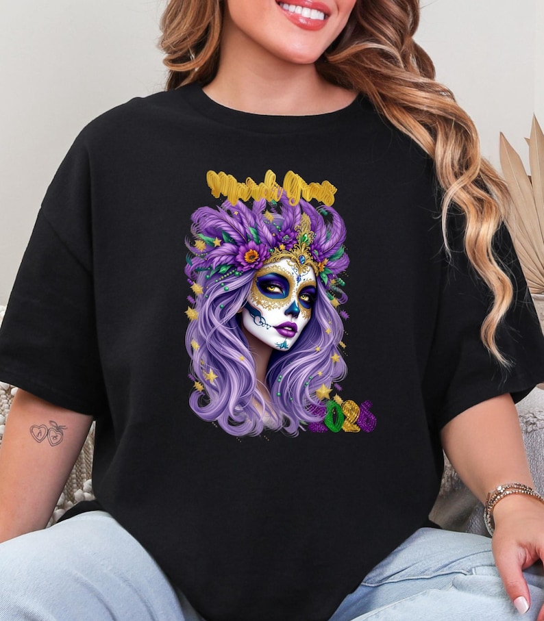 Mardi Gras Lady 2026 Shirt Pur - Parade Fashion Street 评论和价格