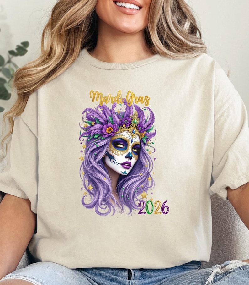Mardi Gras Lady 2026 Shirt Pur - Parade Fashion Street 评论和价格