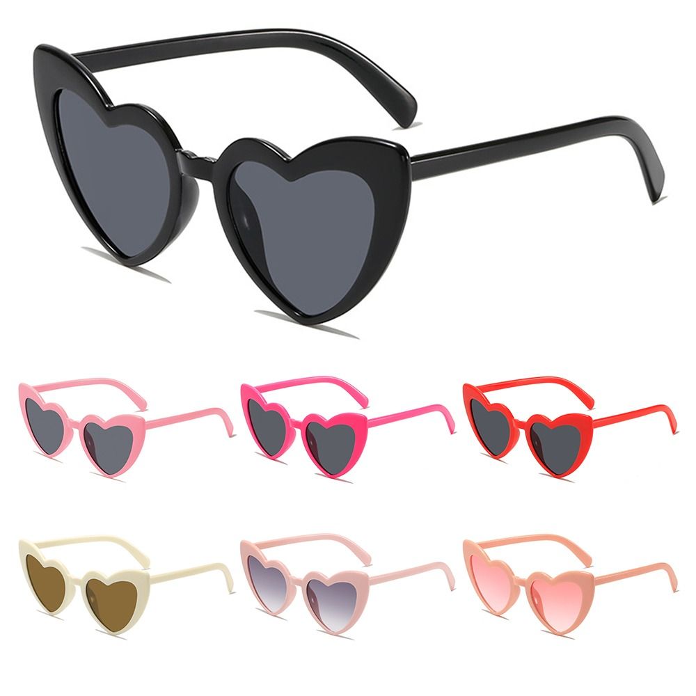 Heart-Shaped Sunglasses Vintag - Street Fashion Shoot 评论和价格