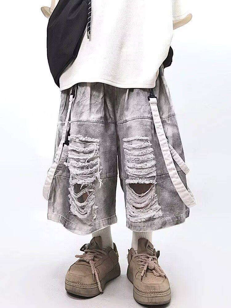 Retro Hip-hop Men's Ripped Jea - Street Fashion Jeans 评论和价格