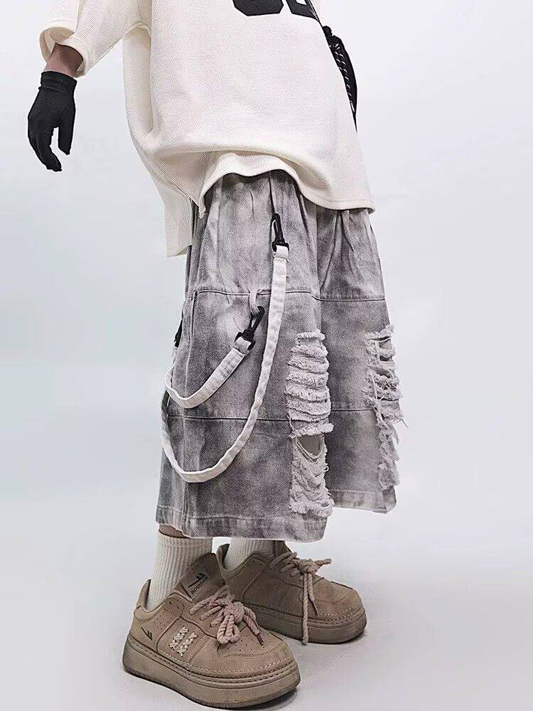 Retro Hip-hop Men's Ripped Jea - Street Fashion Jeans 评论和价格