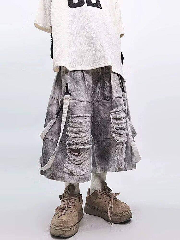 Retro Hip-hop Men's Ripped Jea - Street Fashion Jeans 评论和价格